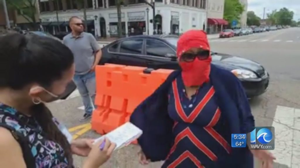 A Democrat senator has been caught "in disguise" at a riot, telling police officers they are not allowed to arrest vandals.