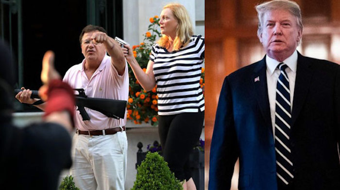 President Donald Trump to help St. Louis McCloskey couple as gun charges loom