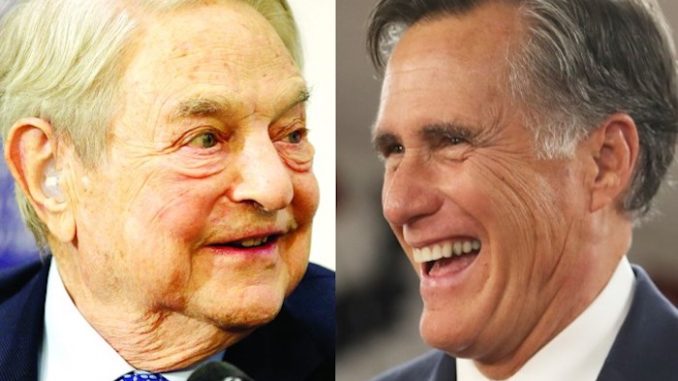 Utah Senator Mitt Romney, has received thousands of dollars in payments from Soros Fund Management, a left-wing influence operation funded by notorious globalist billionaire George Soros, according to publicly declared donations.