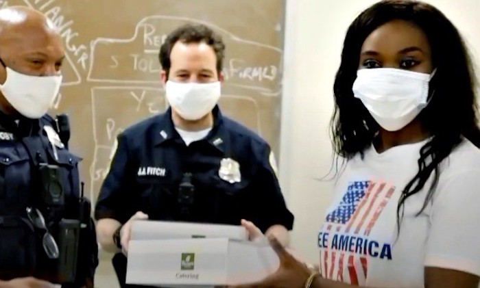 Just weeks after Nestride Yumga told Black Lives Matter radicals that they are a “joke,” “hypocrites” and “racists,” the African immigrant has made her appreciation for police officers and her deep respect for America plain for all to see.