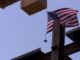 An American flag was removed from a construction site in Richmond, Virginia, on Friday after state officials intervened because they claimed it could become a "target" for protestors.