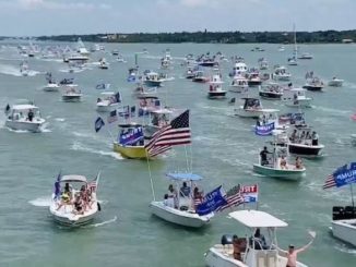 Patriots and supporters of President Trump held a boat parade in Clearwater, Florida in support of the president on the weekend, with spectators saying the procession of boats was "miles long."