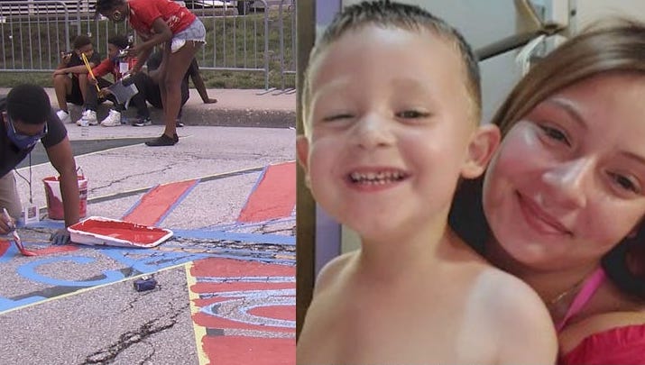 Less than one month after a young mother was murdered after saying "All lives matter" to a group of BLM protesters, the city of Indianapolis has painted a giant Black Lives Matter mural just one block from her murder scene.