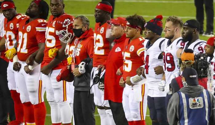 Chiefs, Texans booed during moment of 'unity'