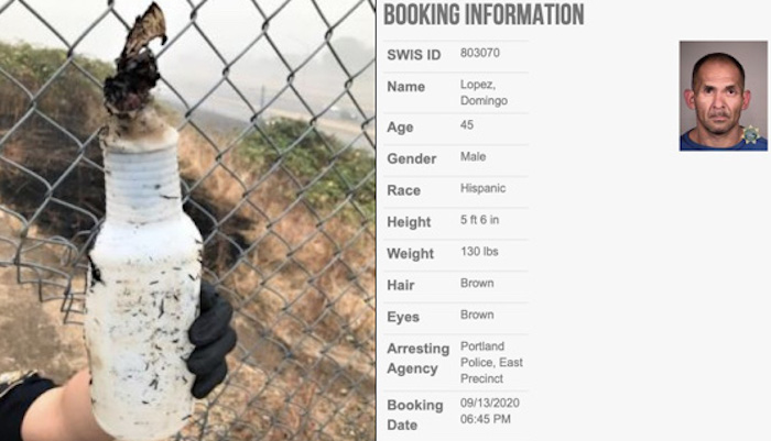 A 45-year-old arsonist was arrested in Portland for starting a brush fire using a Molotov cocktail during the west coast wildfire season — however he was quickly released without bail.