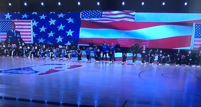 NBA players kneel during 9/11 ceremony