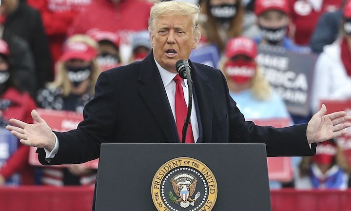 President Trump slams Joe Biden as a diehard globalist