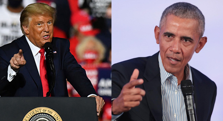 President Trump hits back after Obama mocks him for saying secret cabals rule the world