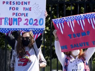American patriots bring rally to Walter Reed hospital, chanting 'four more years'