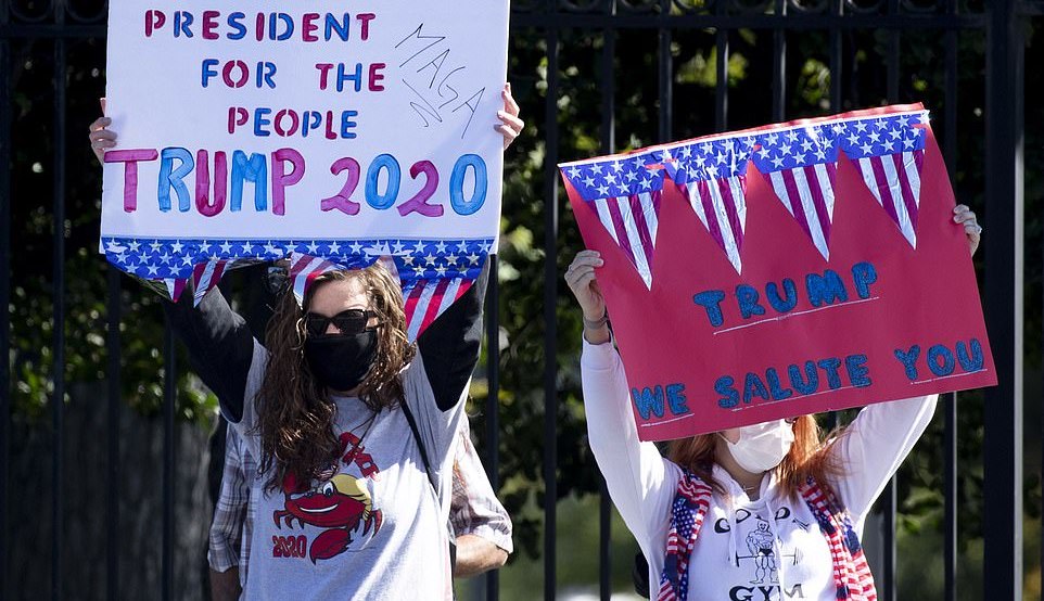 American patriots bring rally to Walter Reed hospital, chanting 'four more years'