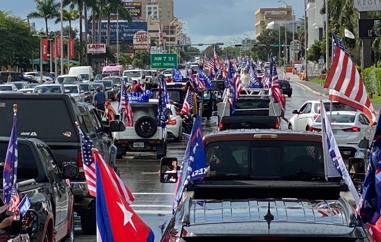 Over 30k cars participated in Latinos for Trump caravan in south Florida