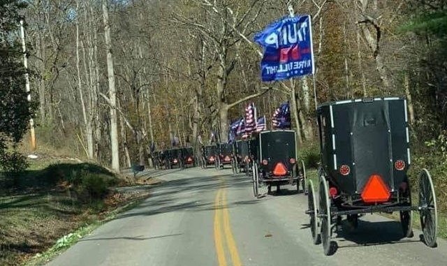 Amish Trump train