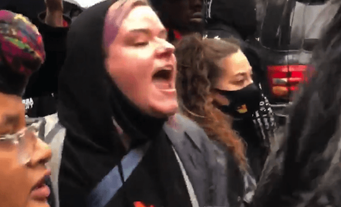Antifa thug tells police she hopes their kids get raped and killed