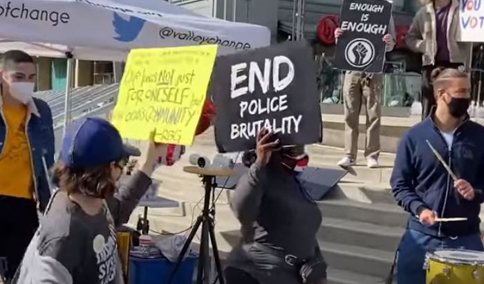 Biden supporter yells at cops 'blue lives do not matter'