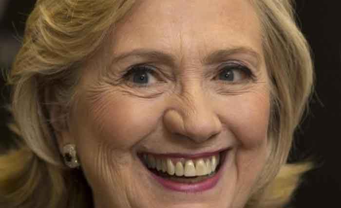 Hillary Clinton is filled with unrestrained glee at Big Tech's censorship of President Trump.