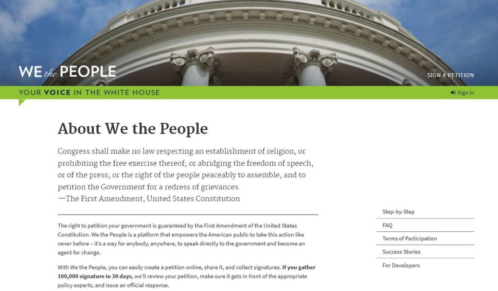 President Biden quietly removed 'we the people' petition from White House website