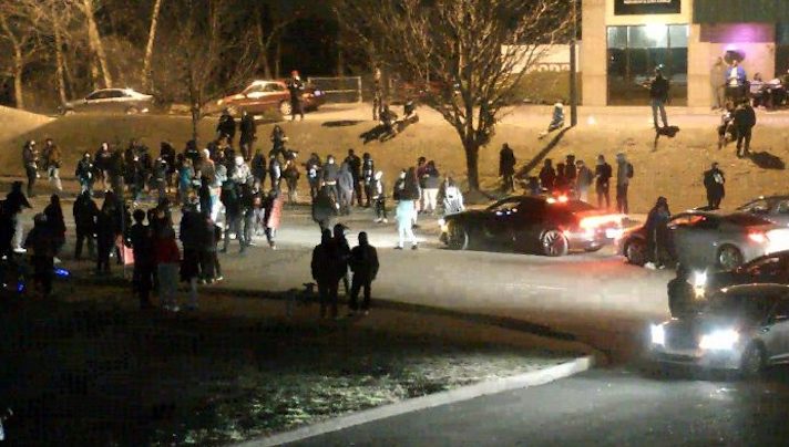 Armed BLM thugs block street in Louisville