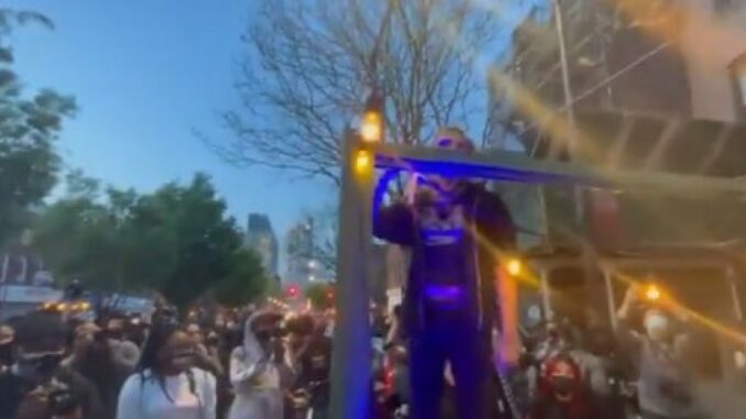 Black Lives Matter protestors demand white New York City business owners leave the city