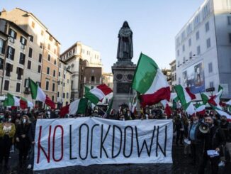 Italy lockdown protest