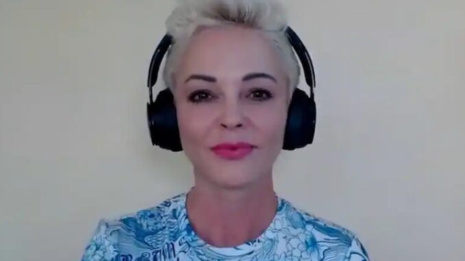 Actress Rose McGowan denounces the Democratic Party as a satanic cult