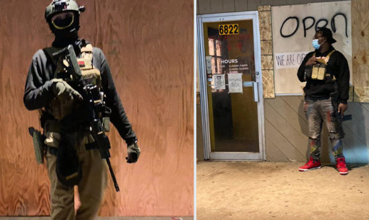 Armed patriots protect small businesses in Minnesota from looters