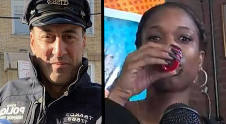 Black Lives Matter activist said 'fuck the police' during podcast and down tequila shot before murdering cop in a hit and run