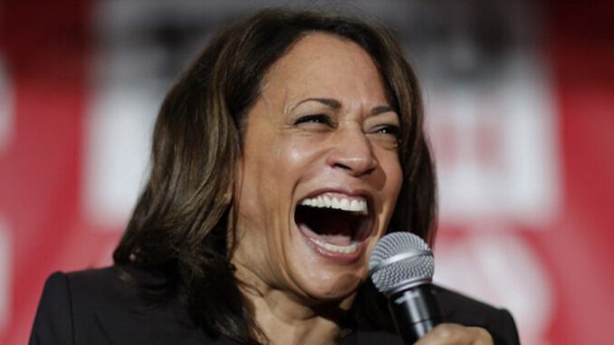 Rumors swirl about Kamala Harris' mental health as she keeps bursting into uncontrolled fits of laughter