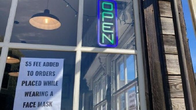 California cafe charging leftists an extra 5 dollars if they wear a mask