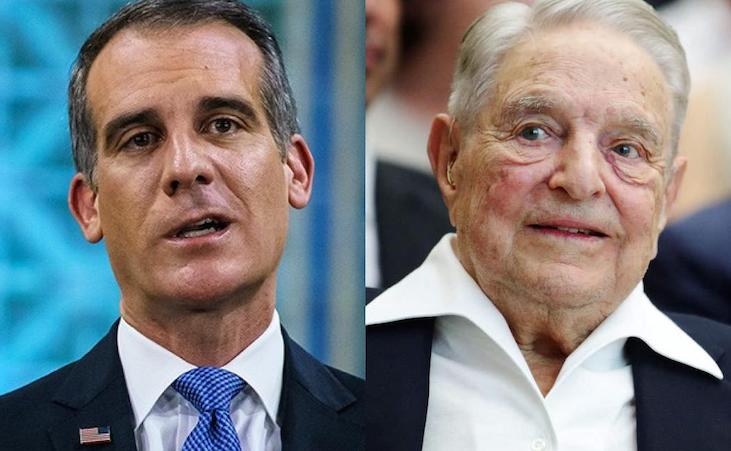 Los Angeles mayor Eric Garcetti admits George Soros wanted to fund reparations program