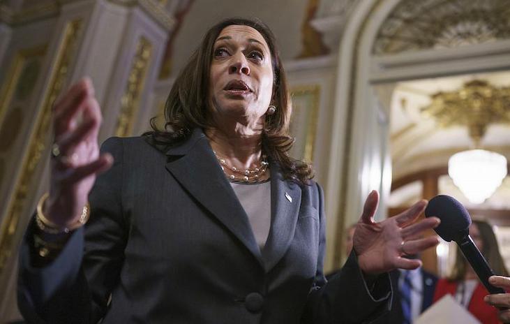 Kamala Harris encourages voters to knock on doors and harass unvaccinated people