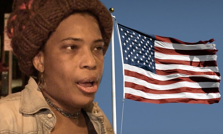Macy Gray trashes the US. flag again saying its hateful and divisive
