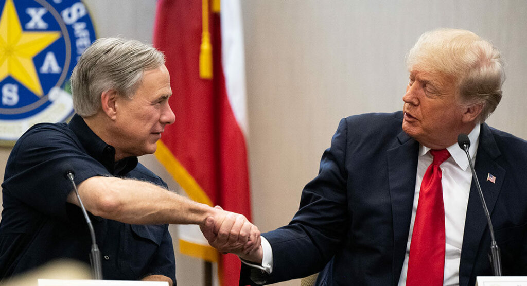 Texas Gov Abbott and Trump