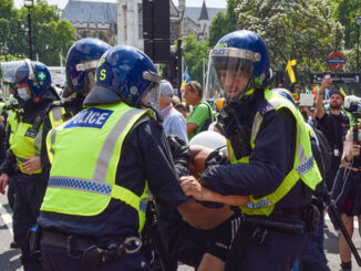 UK cops caught beating anti-lockdown protestor black and blue on so-called Freedom Day