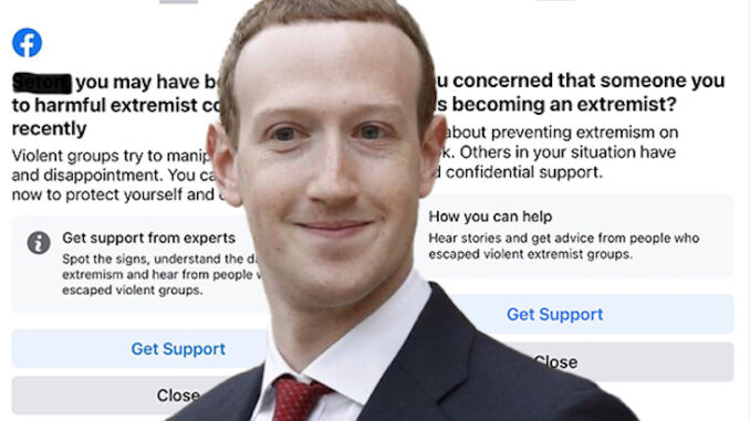 Facebook asks users to rat out their 'extremist' friends and family