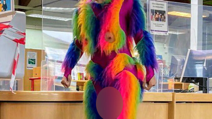 London library hosts monkey with dildo for children's reading hour