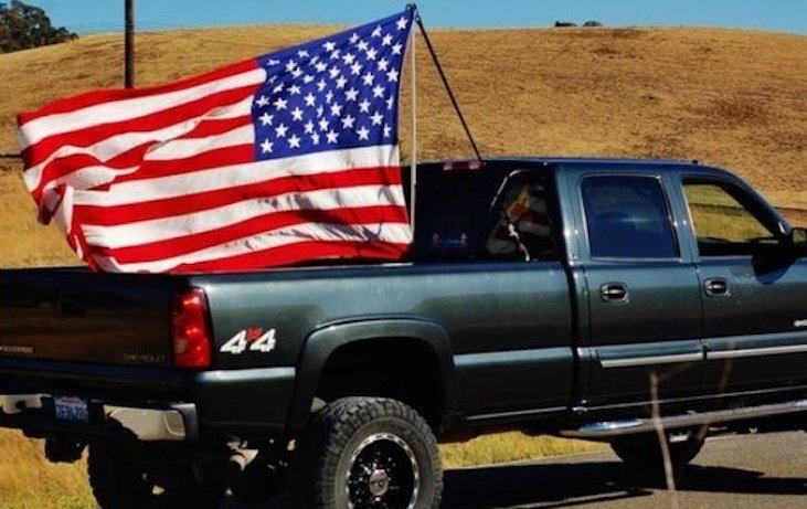 New York Times says people who fly American flags from their pick-up trucks are likely Trump supporters