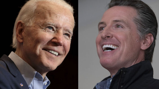 President Biden endorses Gavin Newsom