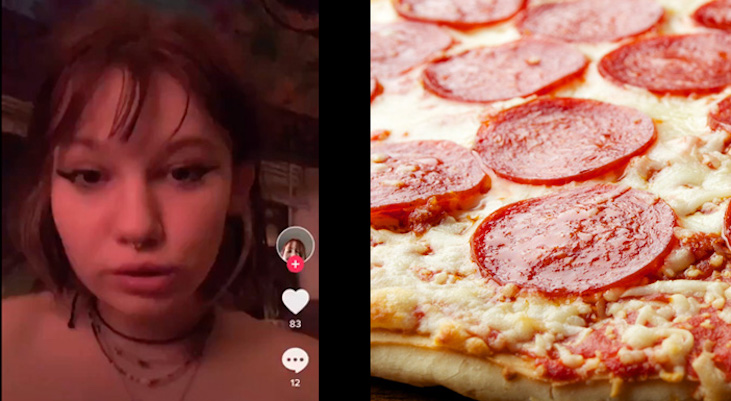 Woke Biden supporter claims she identifies as a pizza