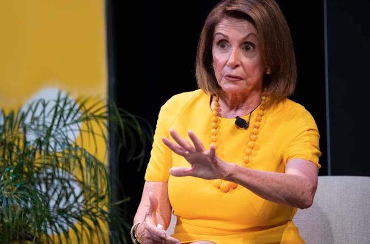 Protestors tell Nancy Pelosi to go back to pedo island