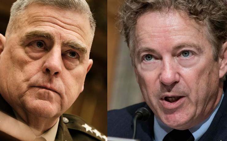 Senator Rand Paul calls for Gen. Mark Milley to be arrested for treason immediately