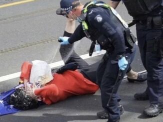 Elderly woman beaten and pepper-sprayed by police for attending anti-lockdown march