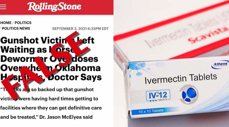 A hospital has completely debunked far-left magazine Rolling Stone who ran a viral hit-peice about anti-parasite drug ivermectin.