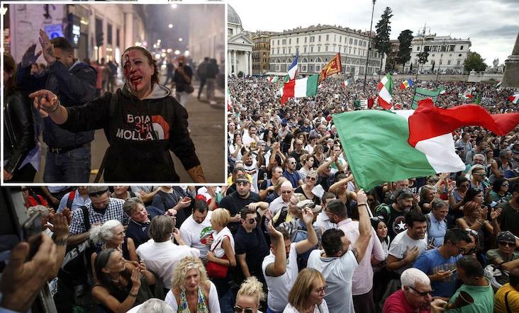 Hundreds of thousands of Italians rise up against NWO vax mandates