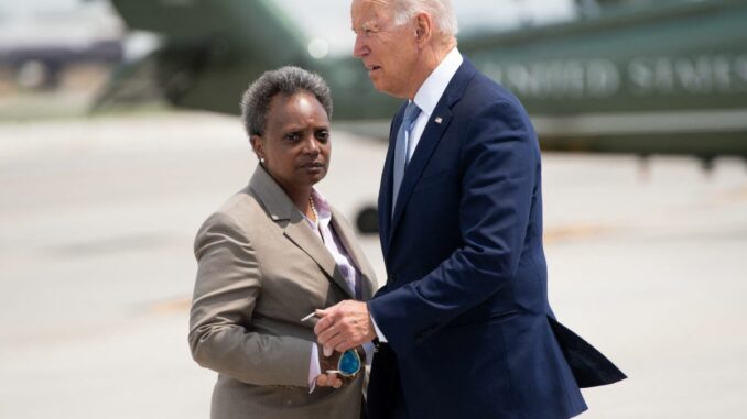 Lori Lightfoot and Joe Biden