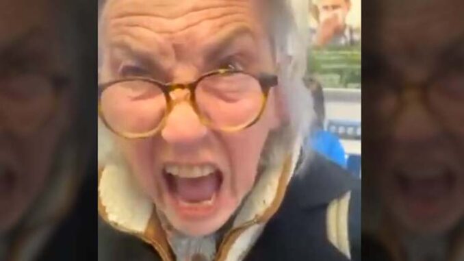 Elderly grandma silences mask nazis