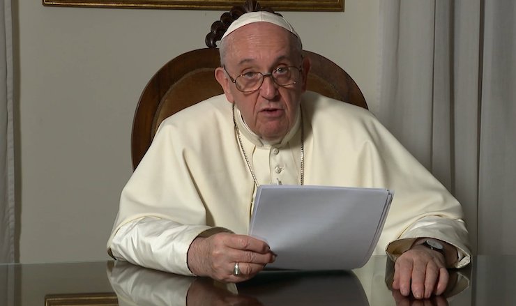 Pope Francis says God commands Facebook to censor conspiracy theories from the platform