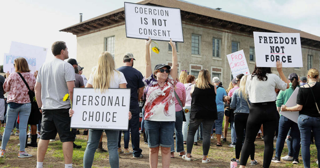 Vaccine protest California