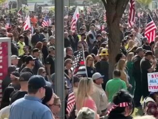 Thousands of Los Angeles residents, including government workers, protest against vax mandates