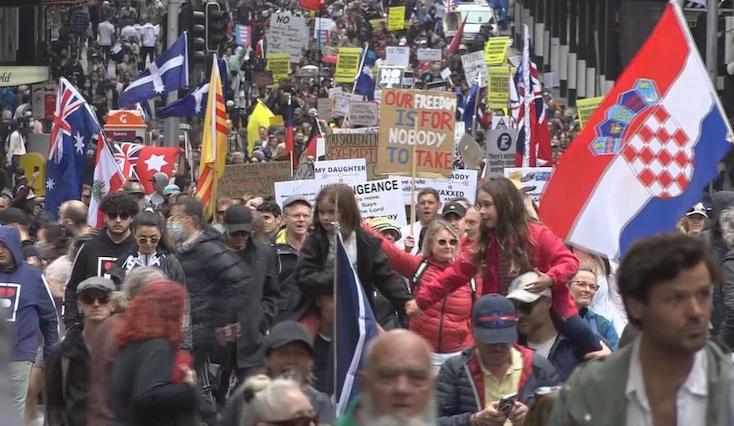 Thousands of Australian residents rise up against the New World Order