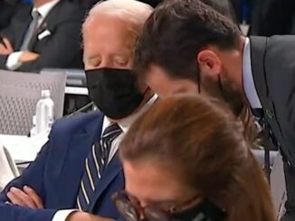 Joe Biden appears to fall asleep during climate change summit
